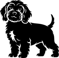 Cockapoo silhouette vector illustration