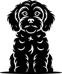 Cockapoo silhouette vector illustration