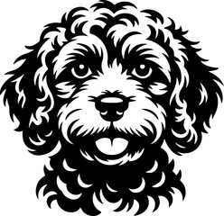 Cockapoo silhouette vector illustration