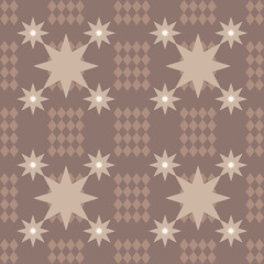 Seamless geometric star pattern in soft blue, green, and yellow tones. Perfect for textile prints, wallpapers, wrapping paper, and home décor with a modern boho and ethnic feel.