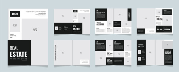Luxury Real Estate Brochure Template | Modern Property Guide & Realtor Booklet