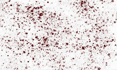 Abstract Background with Maroon Spots and Lines on White Surface Impressionistic Style