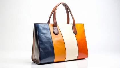 Patchwork Tote Bag with Leather Handles Symbolizing Artistic Style and Editorial Styling for Fashion Accessories