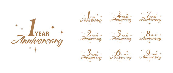 Naklejka premium happy anniversary card 