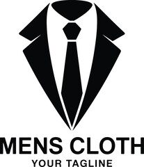Menswear Suit and Tie Apparel Logo Design