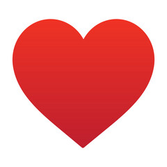 Red heart isolated on white background, trendy vector illustration icon flat design. I love you symbol. Happy Valentine's Day. Healt care concept sign vector. Love and romance sign, EPS 10.