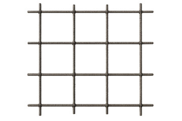 Rope net grid restricting freedom with transparent background