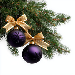 christmas decoration on white background