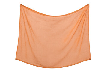 Orange sheer fabric hanging creating textile background