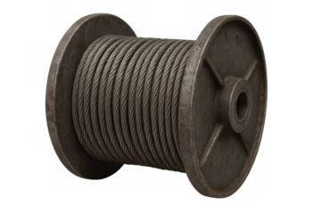 Steel wire rope spool industrial coiled cable