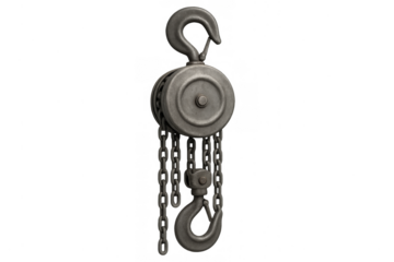Industrial chain hoist with hooks lifting mechanism