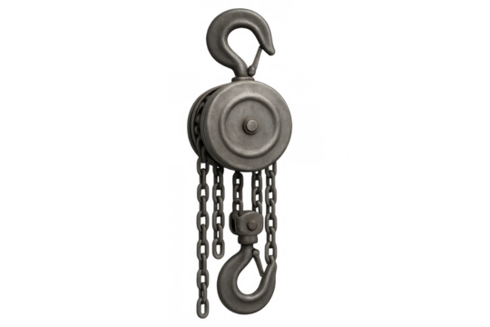 Industrial chain hoist with hooks lifting mechanism