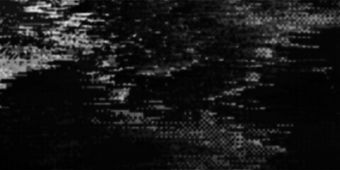Abstract grunge background with random pixel noise. Dark VHS retro screen with flickering.