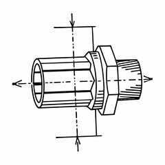 vector illustration of an electric cable
