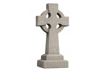 Celtic cross stone monument gravestone transparent background