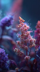 Obraz premium Floral Fantasy: A close-up showcases a breathtaking collection of delicate floral blossoms, with captivating textures and subtle hues.