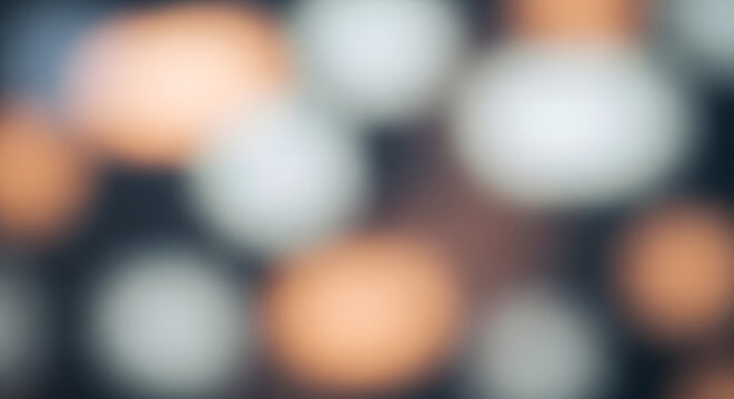 Abstract blurred background, city blurring lights abstract circular bokeh on blue background. 