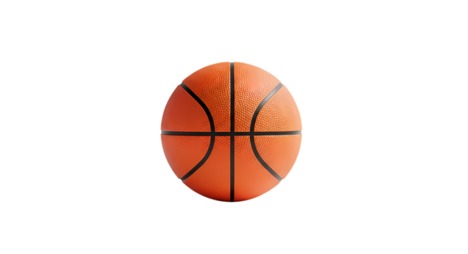Orange basketball on a transparent background