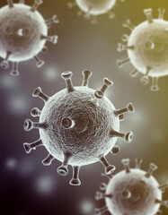 Scientific 3D Rendering of Mpox Virus (Monkeypox) Replication Process: Detailed Electron Micrograph Simulation of Viral Assembly, Core Structure, and Health Threat