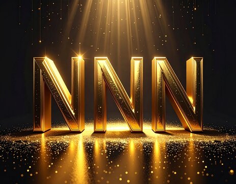NNN - no nut november theme text on golden background