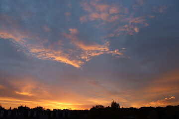 Fototapeta premium sunset in the city