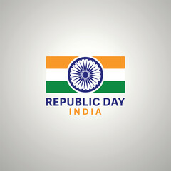 Indian Republic Day Flag with Ashoka Chakra Emblem