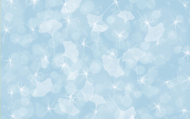 Abstract blue background with leaf