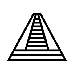 Zebra Crossing Outline Vector Illustration | Road Sign Line Art Vector