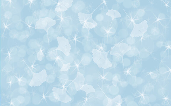 Abstract blue background with leaf