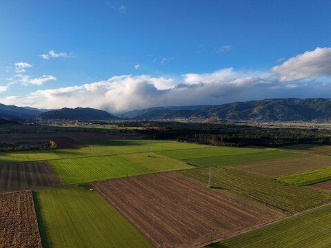Ackerbau in Aichfeld, Murtal, Steiermark 
