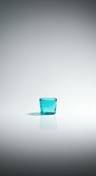 A single fragile object sits centered on a vast, empty white surface, emphasizing the large protective safety margin and buffer zone, modern, margin, safety