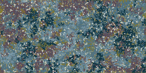 Digital Camouflage Background Texture in Blue Gray and Brown Tones