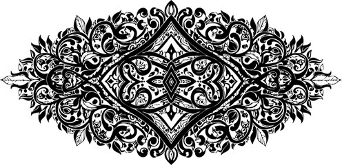 Elegant ornamental flourish design with intricate floral and leaf motifs, perfect for decorative accents and sophisticated branding projects.