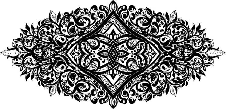 Elegant ornamental flourish design with intricate floral and leaf motifs, perfect for decorative accents and sophisticated branding projects.