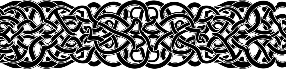 Intricate Celtic knotwork border design perfect for elegant invitations, festive decorations, and timeless cultural projects