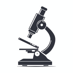 Scientific exploration awaits with the sleek, black monochrome microscope, a classic symbol of research