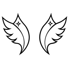 Obraz premium Two stylized wings design