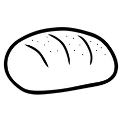 Loaf of bread simple art