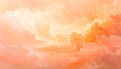 Abstract Watercolor Texture Background with Warm Orange and Yellow Hues.
