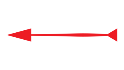 A bold, straight, red arrow traverses a stark black background, hinting at directionality.