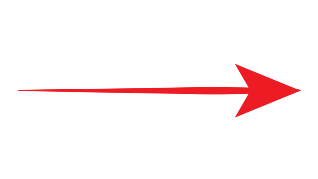 Simple red arrow points to the right on a stark black background creating direction.