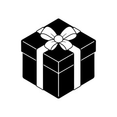 Gift box with ribbon isolated on transparent background