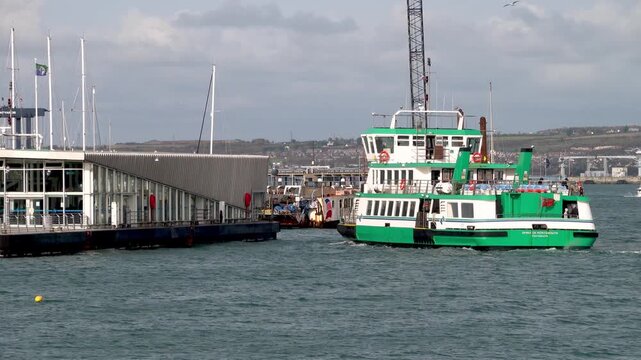 the Spirit of Portsmouth, the Gosport Ferry docking in Gosport