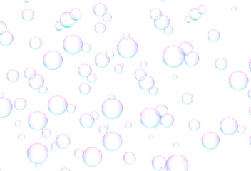 Floating soap bubbles isolated on transparent background create a whimsical and ethereal atmosphere, perfect for adding a touch of magic to any design project