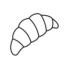 Outline drawing of a simple croissant silhouette