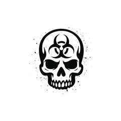 Occult skull icon logo flat vector design