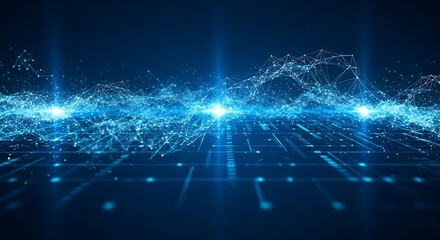 Abstract Digital Network Connection Background