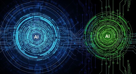 Fototapeta premium Artificial Intelligence Digital Technology Background