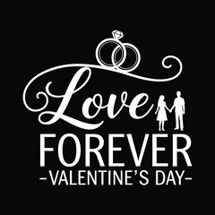 Romantic Love Forever Valentine's Day with Rings and Couple .