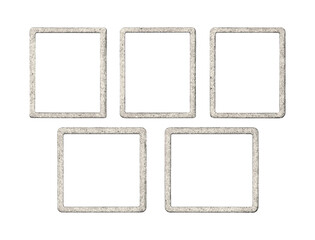 Vintage grunge textured frames set for artistic design projects